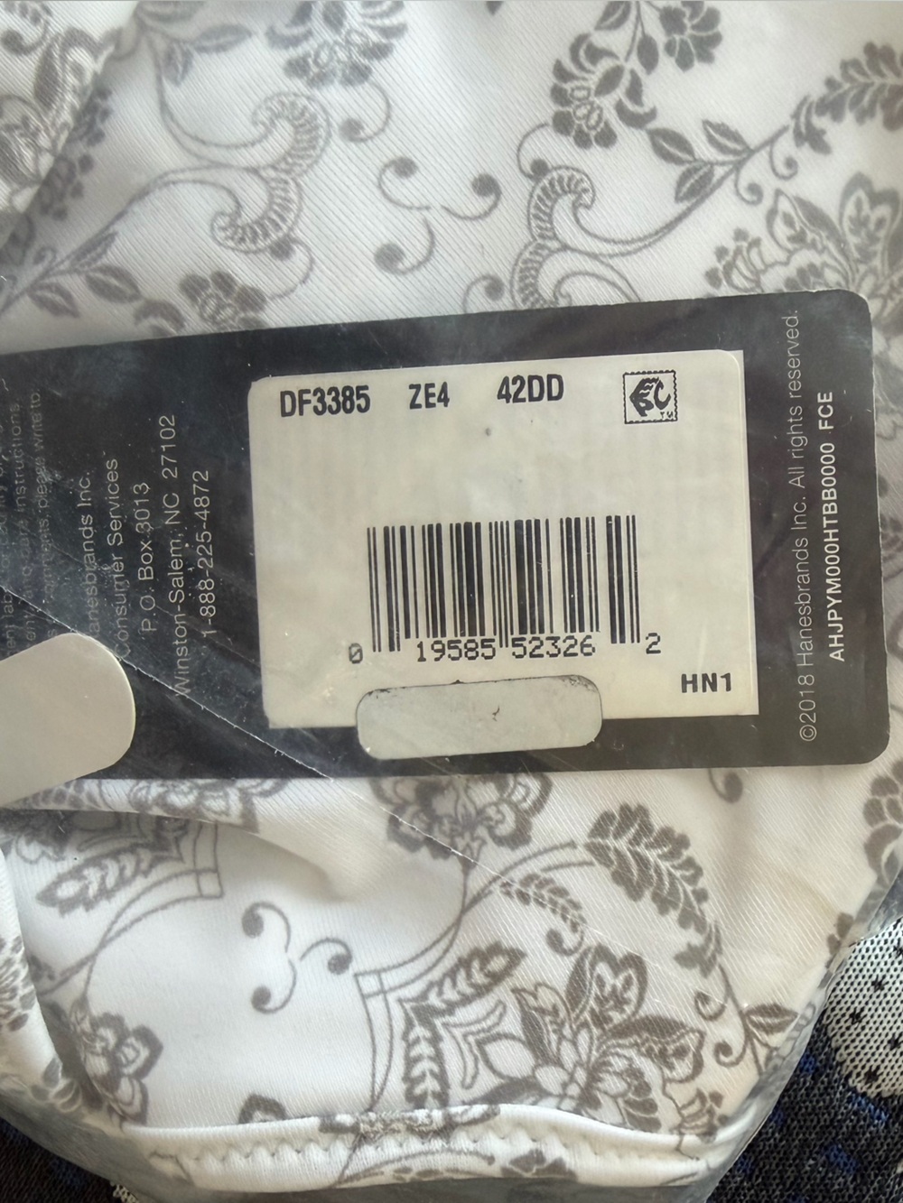 Bali Passion for Comfort Minimizer bra Gray Floral Print